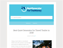 Tablet Screenshot of bestgeneratorforthemoney.com